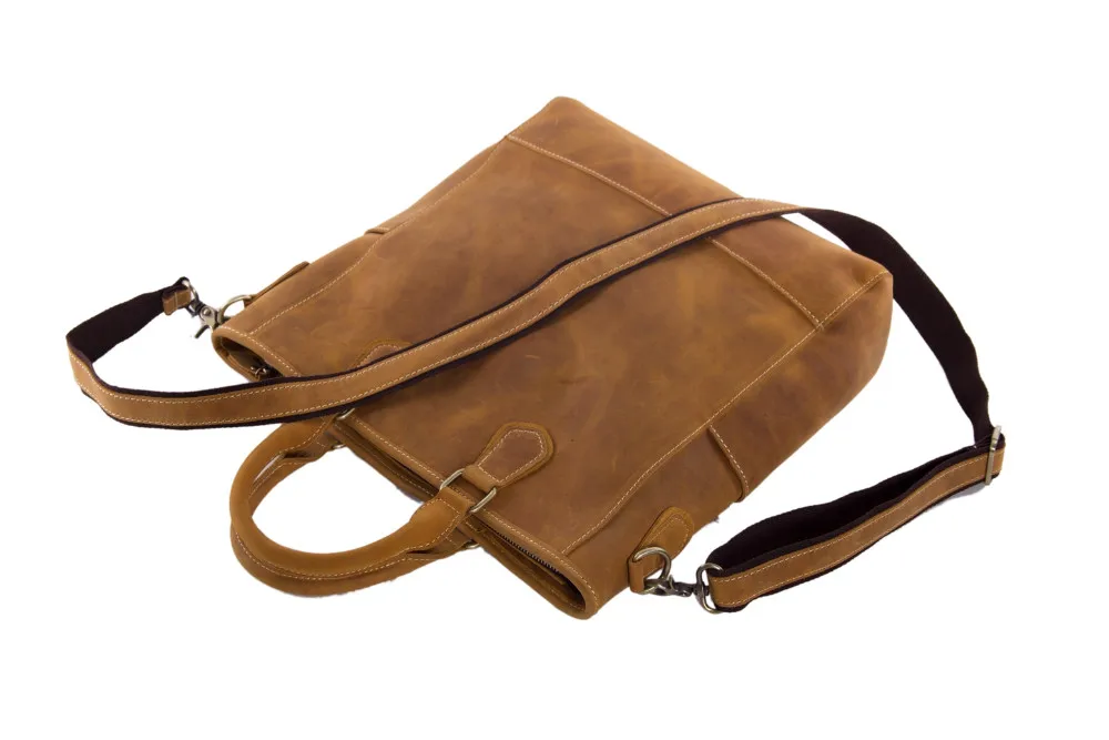 Rockcow Crazy Horse кожа ноутбука Портфели мужская сумка Crossbody сумка 9097