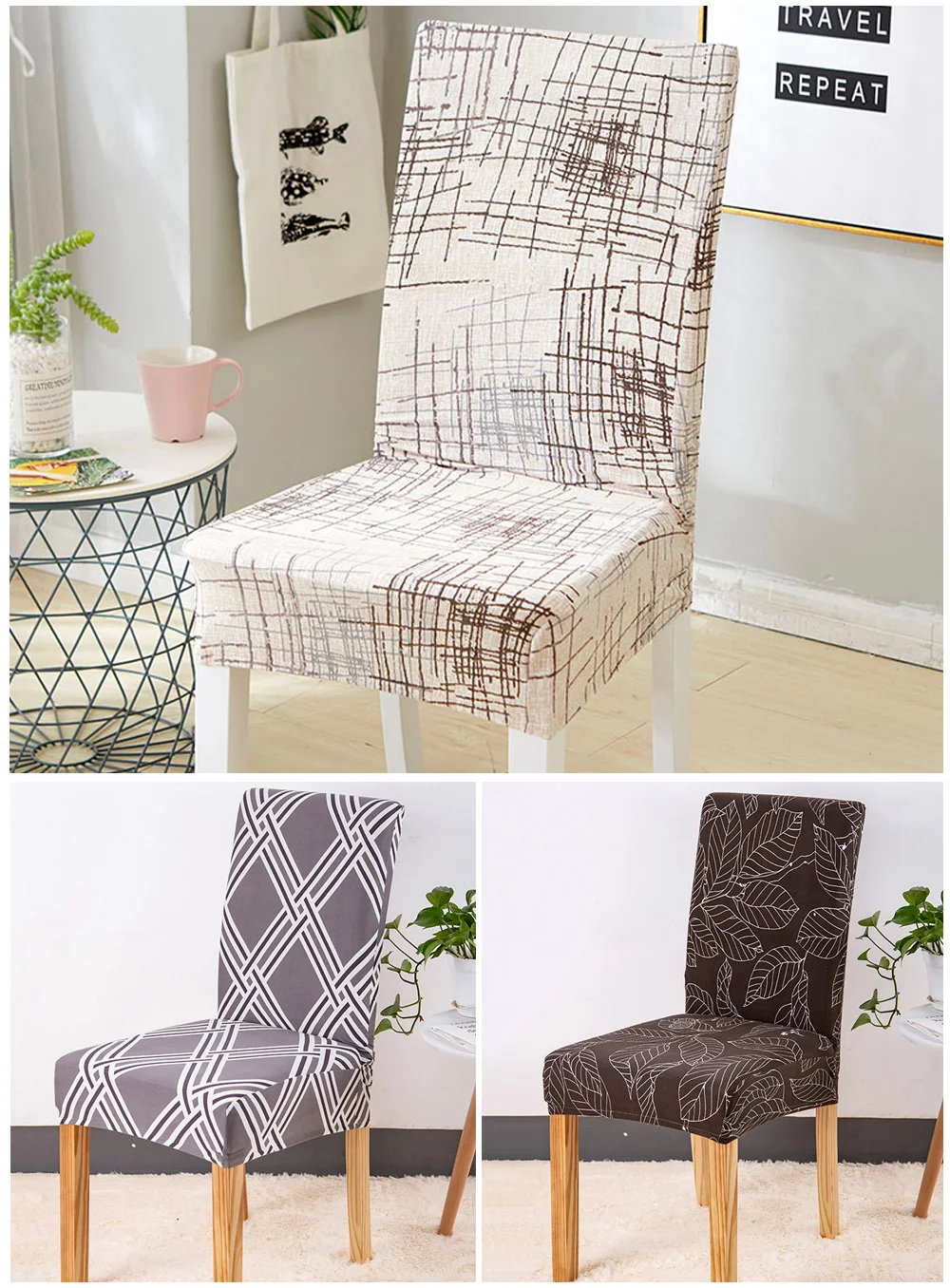 Stretch Chair Cover big elastic seat chair covers painting slipcovers Restaurant banquet hotel home decoration (10)