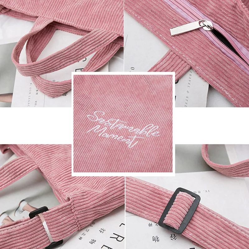 Wahyah Hand Bags for Women Corduroy Bag Embroidery Famous Brands Shopper Designer Women Handbags Shoulder & Crossbody Bags ZY027