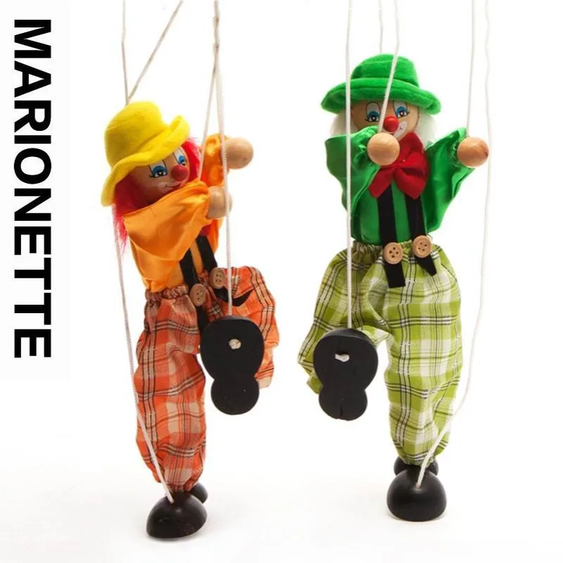 2 stks/partij baby houten stok pop speelgoed/kids kinderen