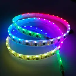 5mx новые WS2811 IC контролируемых 020smd стороны излучающих RGB LED полосы для автомобилей освещения 60LED/m, 60ic/M Бесплатная доставка