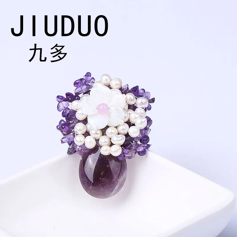 

Europeanand American style temperament flower rhines tbrooch women Korean pearl corsage accessories with dress pin pinnacle gift