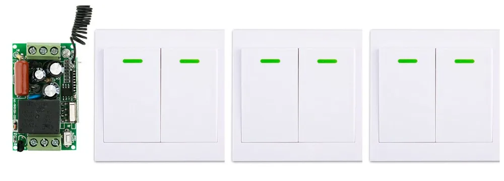 

New digital Remote Control Switch AC220V Receiver+3* Wall Transmitter Wireless Power Switch 315MHZ Radio Controlled Switch Relay