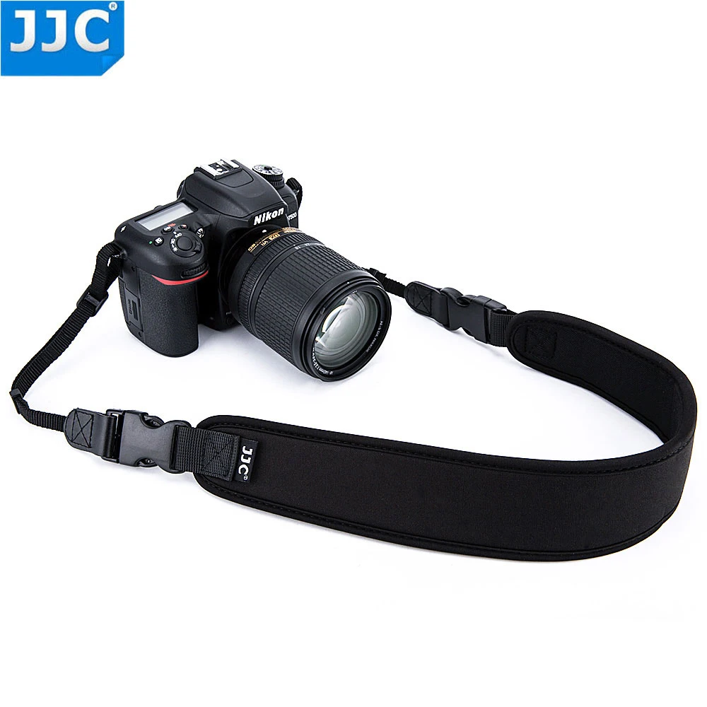 JJC неопрен DSLR камера ремень широкий быстросъемный черный ремешок на шею, через плечо для Canon/Nikon/sony/Pentax/Olympus