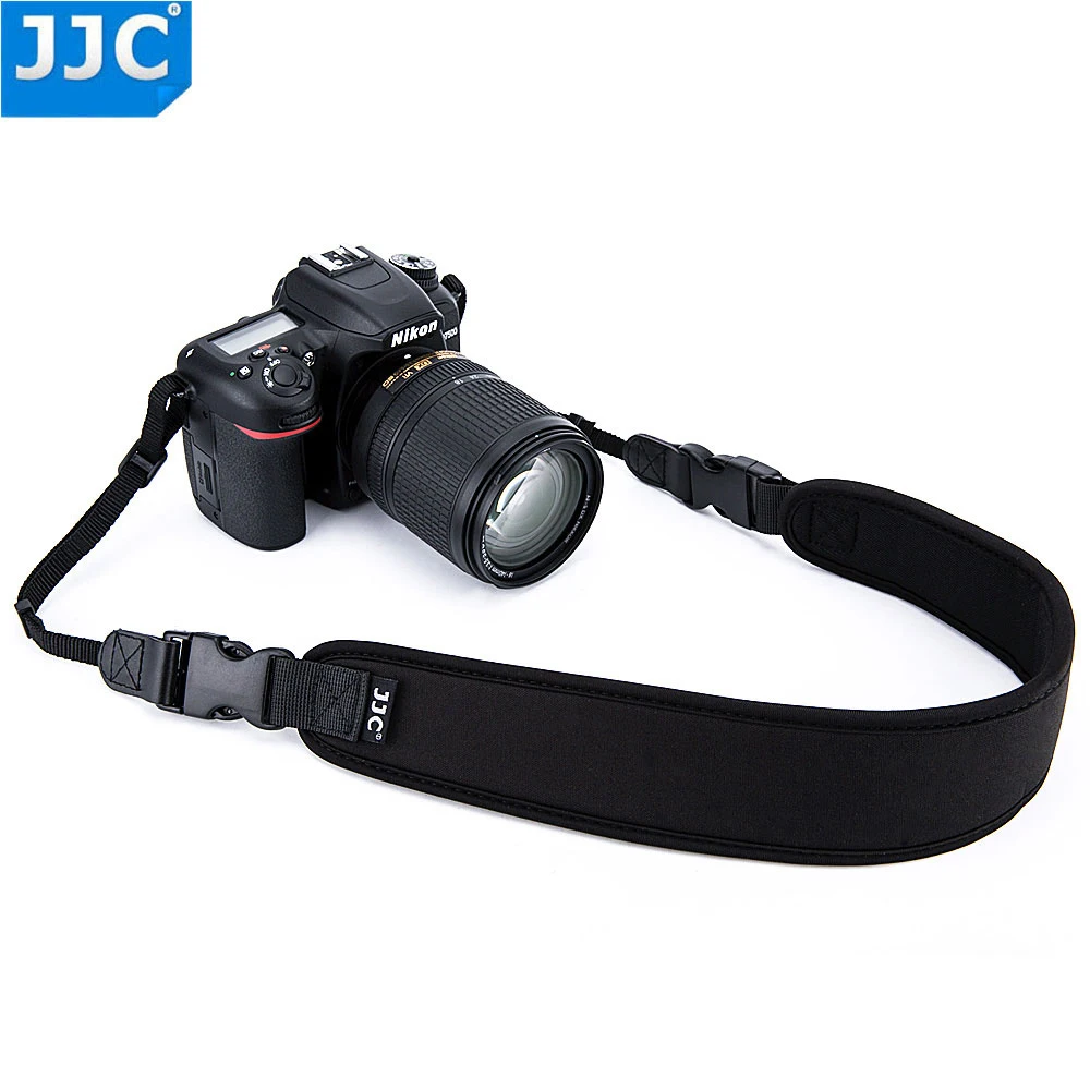 JJC Neoprene DSLR Camera Belt Wide Quick Release Black Neck Shoulder Strap for Canon Nikon Sony
