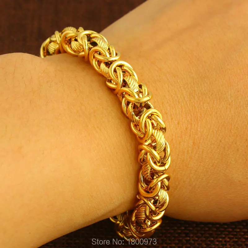 New Trendy Dubai Gold Bracelet Jewelry For Women Men18k Color New Trendy Dubai Gold Bracelet Jewelry For Women Men18k Color Ethiopian African India Kenya In Chain Link Bracelets From