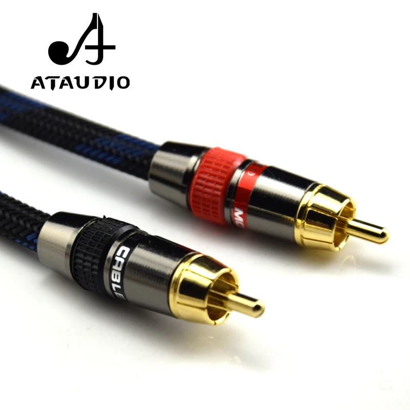 ATAUDIO 1 пара Hi Fi 6 35 мм в RCA кабель высокое качество 4N OFC двойной штекер Двойной
