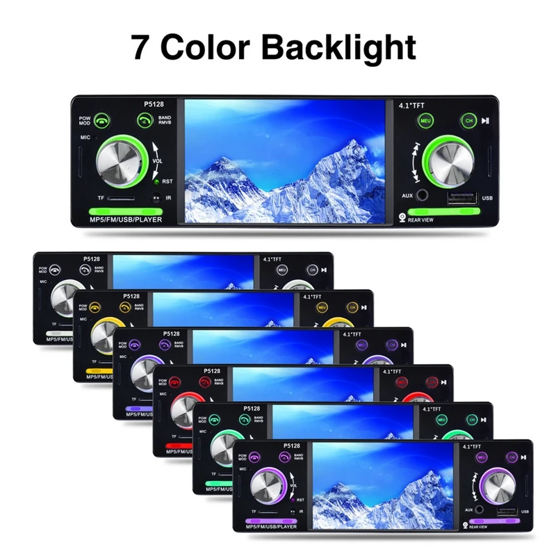 

4.1" Car Stereo Autoradio with Party control FM Aux Input Receiver In-dash SD USB MP3 WMA APP BT 12V 1 Din Car Radio Player