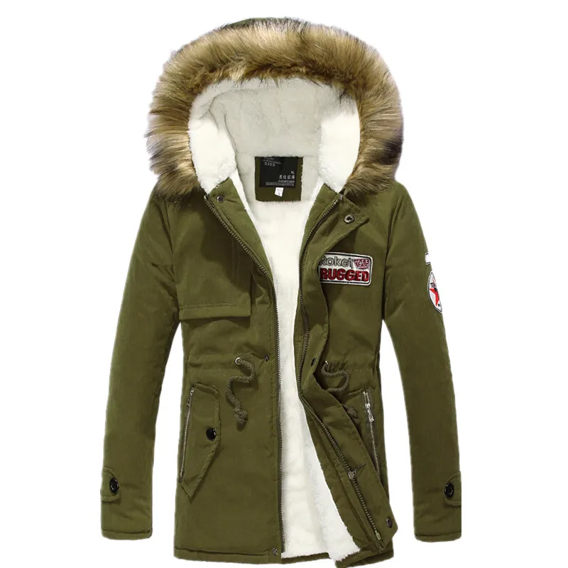 New Arrival Men & Women Can Wear Thick Warm Hooded Fur Collar Long Coat New Winter High-Quality Casual Men