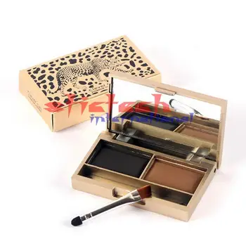 

by ems or dhl 200pcs Eye Brow Makeup Eye Shadow Eyebrow Powder Palette with Oblique Head + Spiral Brush Shade for Eyebrow