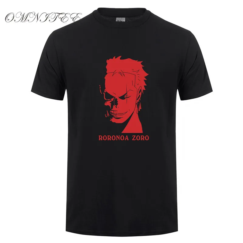 Мужская футболка с коротким рукавом Roronoa Zoro модная изображением пирата охотника
