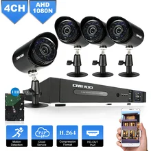 Owsoo 4ch DVR 1080n CCTV Системы видео Регистраторы 4 шт. 1500tvl охранных Водонепроницаемый Ночное видение Камера наблюдения Наборы 1 ТБ