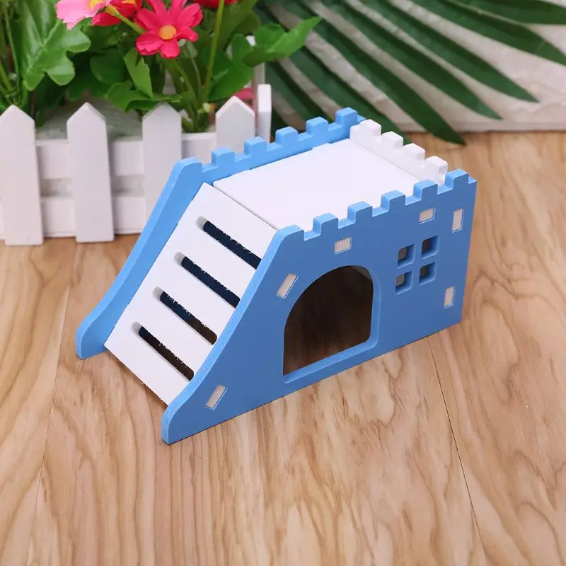 Деревянный дом для домашних животных лестница для хомяка смотровая колода Ежик игрушечный замок хомяк подъем Гнездо дом