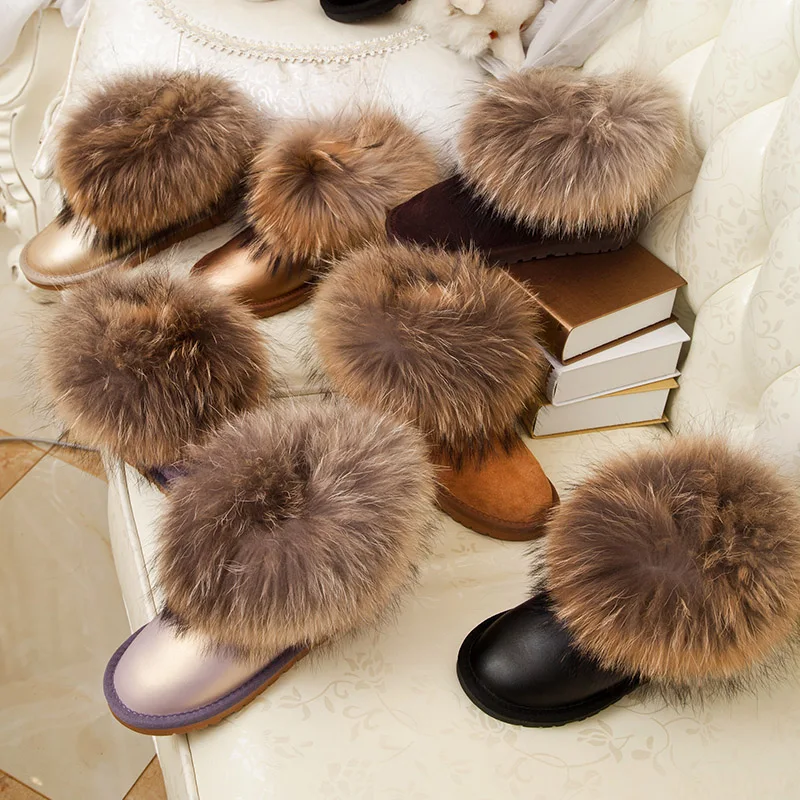 short boots with fur