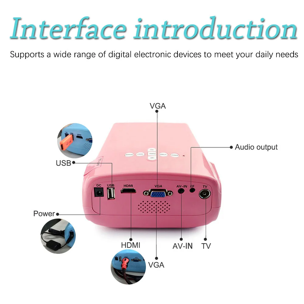 Мини проектор со светодиодным проектором Mini20 для детей|pico projecteur|portable video projectorsvideo