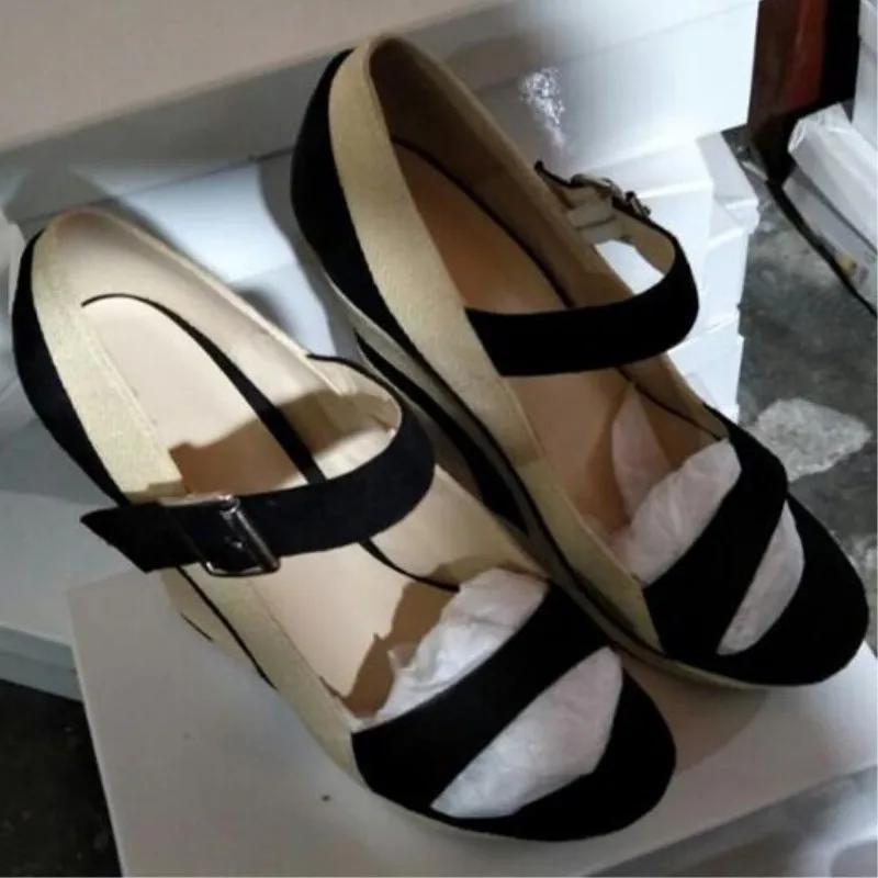 SHOFOO/обувь. Новые модные женские туфли,, Многоцветная ткань, обувь на высоком каблуке 14,5 см, туфли-лодочки с открытым носком, размер: 34–45