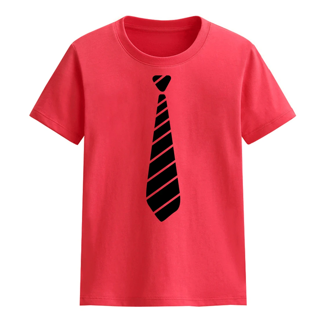 Летняя детская футболка; Новинка года; хлопок; принт с галстуком в стиле Харадзюку; повседневные модные футболки для мальчиков и девочек; рубашка; одежда для малышей; Топ