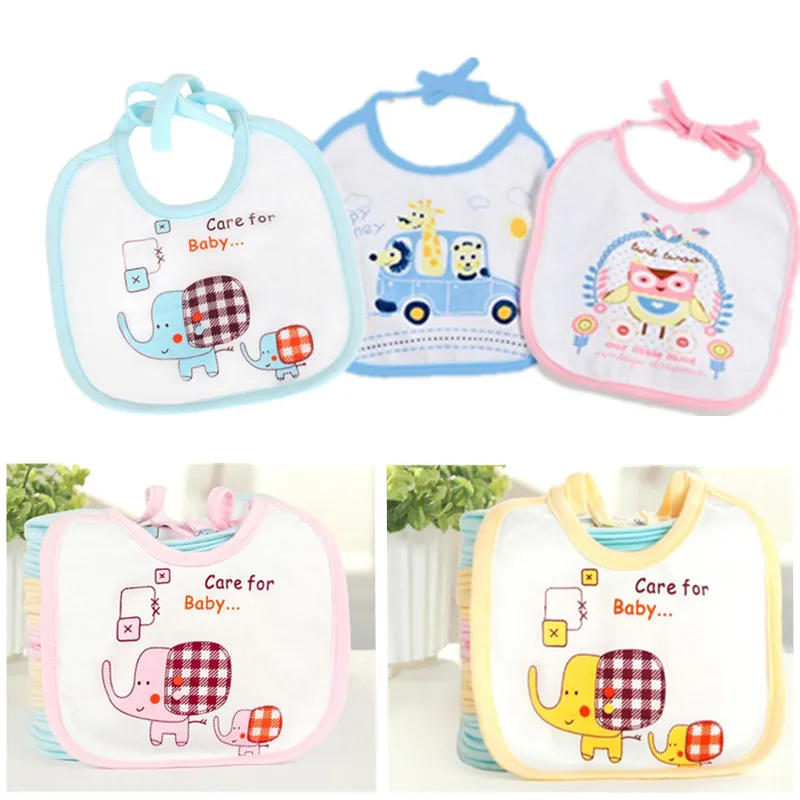 

New cute cotton Baby bibs Infant saliva towels Burp Cloths funny Baby Infants Waterproof bib 32% off