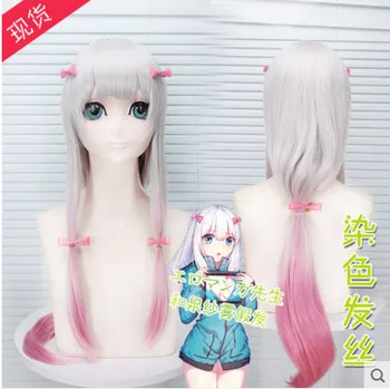 

2019 HOT anime LIVA GIRL NEW High quality Izumi Sagiri Cosplay Wig EROMANGA SENSEI Costume Play Wigs Halloween Costumes Hair