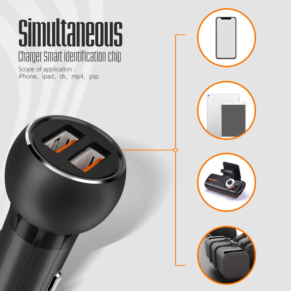 Автомобильное зарядное устройство LDNIO C503Q Quick 3 0 продается с кабелем USB Type c для