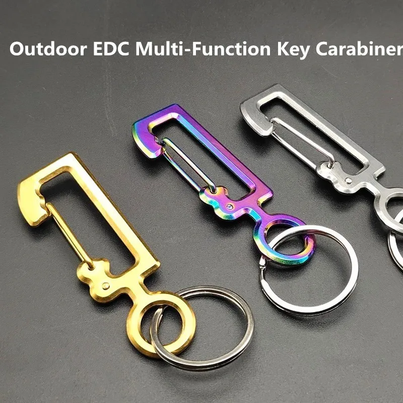 

2Pcs/lot Outdoor EDC Multi-functional Carry-on Buckle Mountaineering Buckle Fast-hanging Metal Key Chain Carabiner A2116YPG