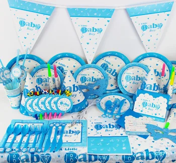 

148pcs/lot Little boy theme package Kids Birthday Decoration Set Theme Party Supplies Baby Birthday Party Pack