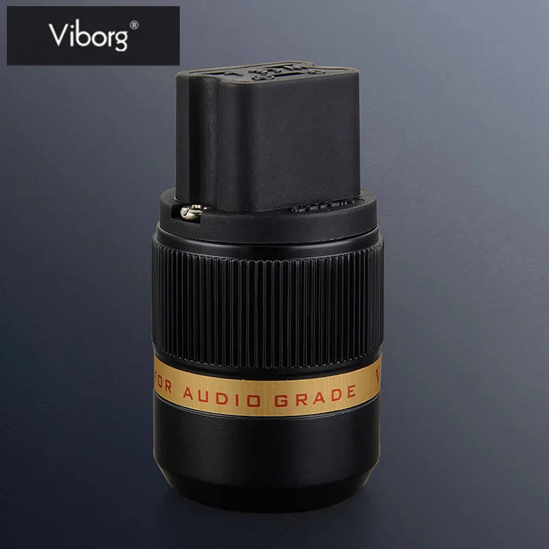 

Viborg 1PC Speaker 20A IEC Female Power Plug Connector Pure Copper HiFi Audio Power Plugs