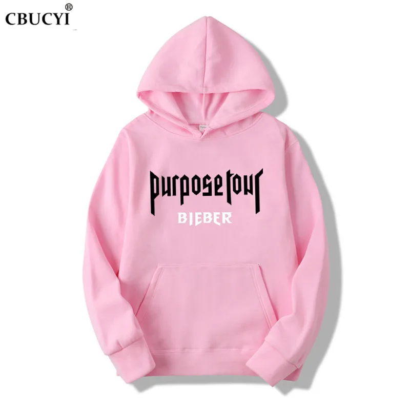 2019 New Winter Fleece Justin Bieber men and woman Hoodies & Sweatshirts Pure Cotton Single Men Hoodies Purpose Tour free delive