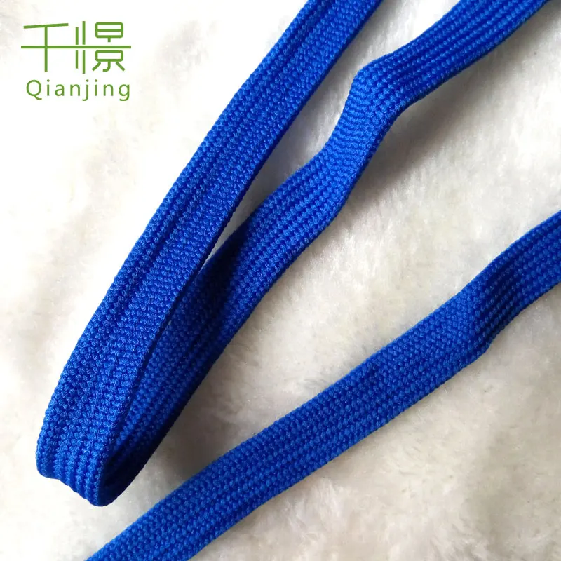 Wholesale Flat Cord Blue Color Rope 1cm Wide Pants Waist Band Cap