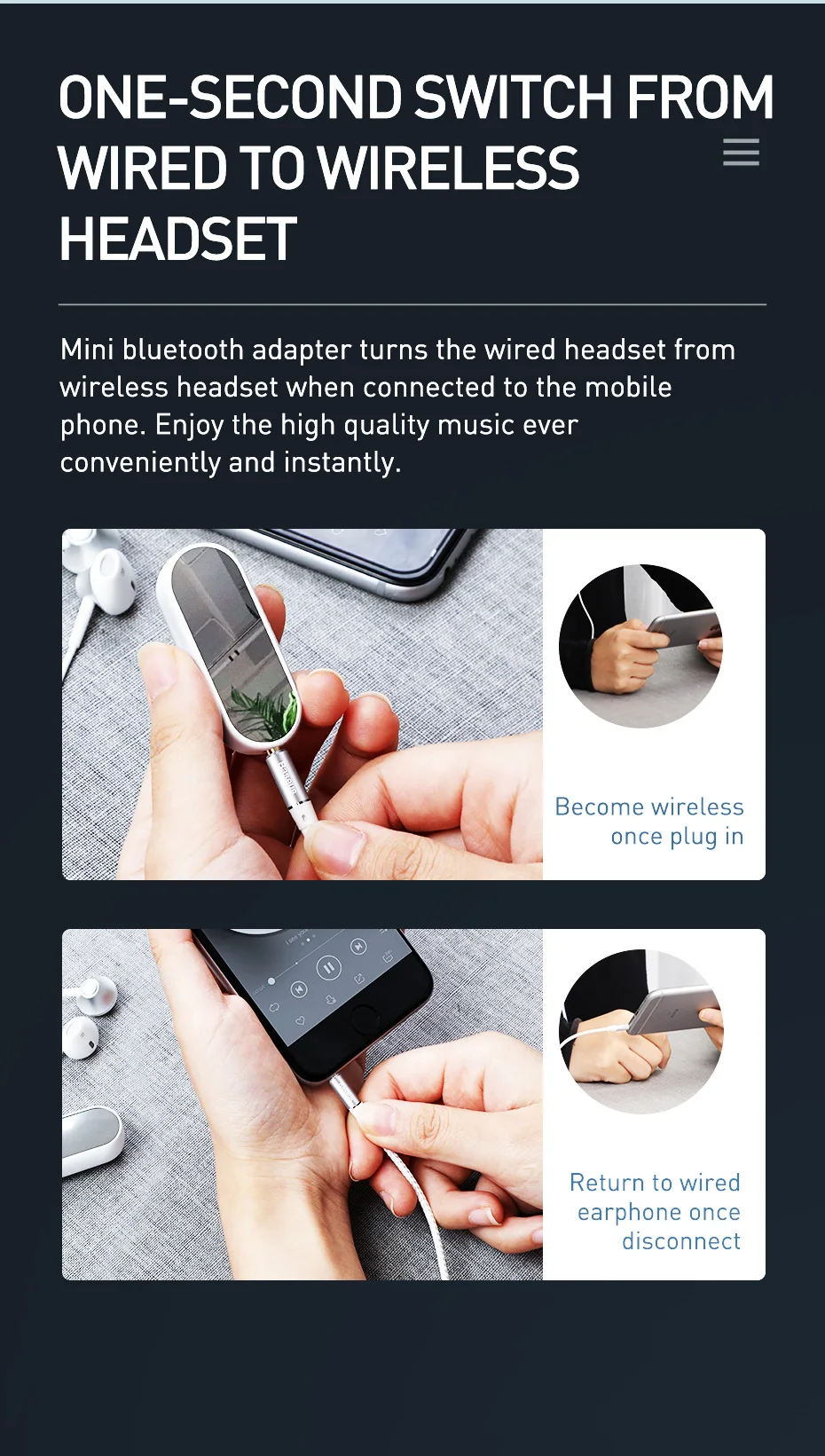 Baseus Bluetooth 5,0 приемник для 3,5 мм разъем наушников AUX беспроводной адаптер Bluetooth аудио музыкальный приемник передатчик