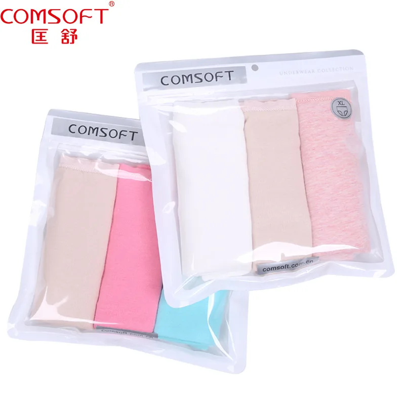 Comsoft 3 шт. нижнее белье женские трусы хлопковые трусики с высокой талией размера
