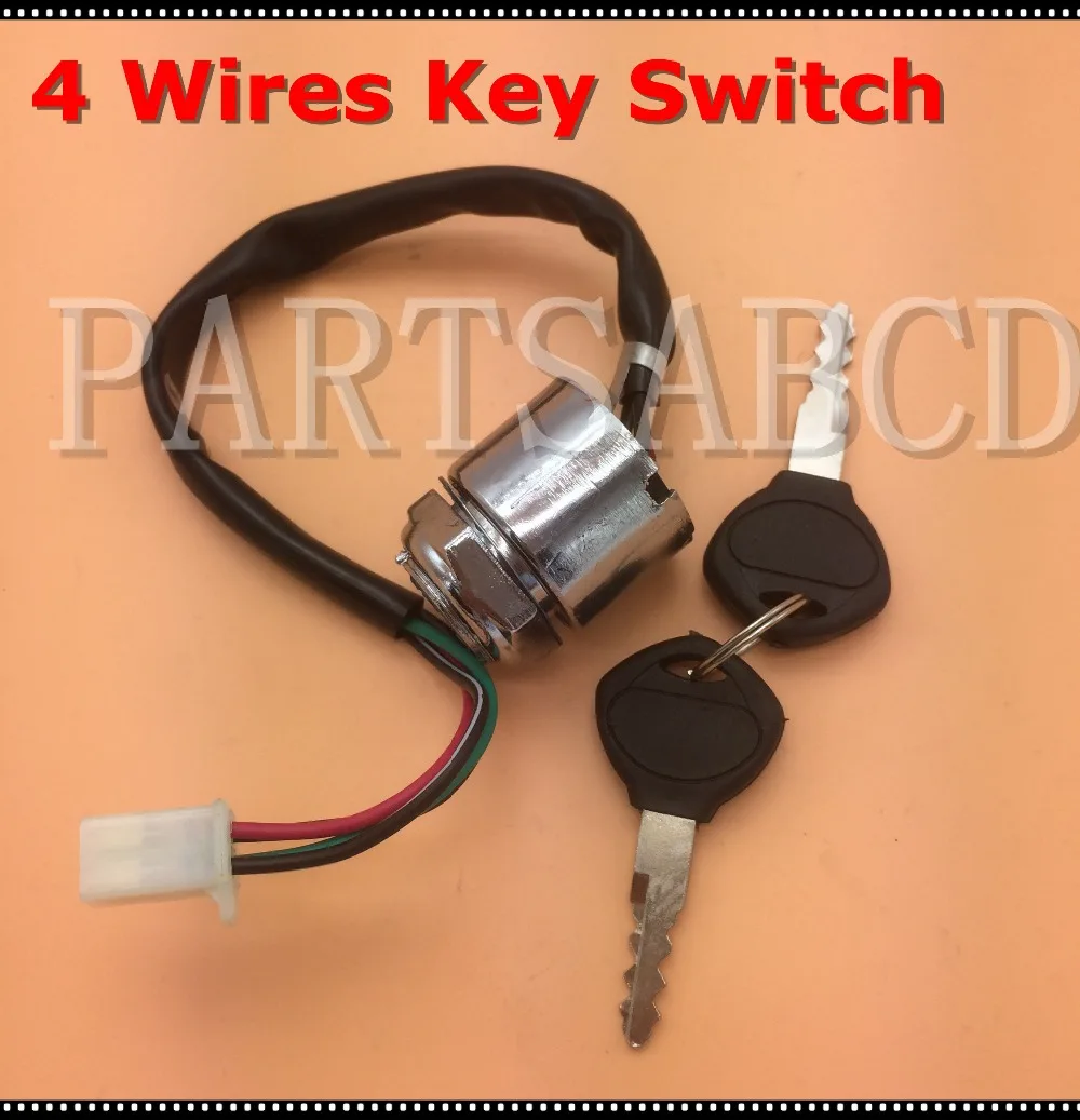 

4 Wires ATV Quad Ignition Key Switch 110CC 125CC 250CC ATV Dirt Bike Motorcycle Parts