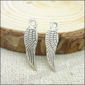 

350 pcs Charms Wings Pendant Tibetan silver Zinc Alloy Fit Bracelet Necklace DIY Metal Jewelry Findings