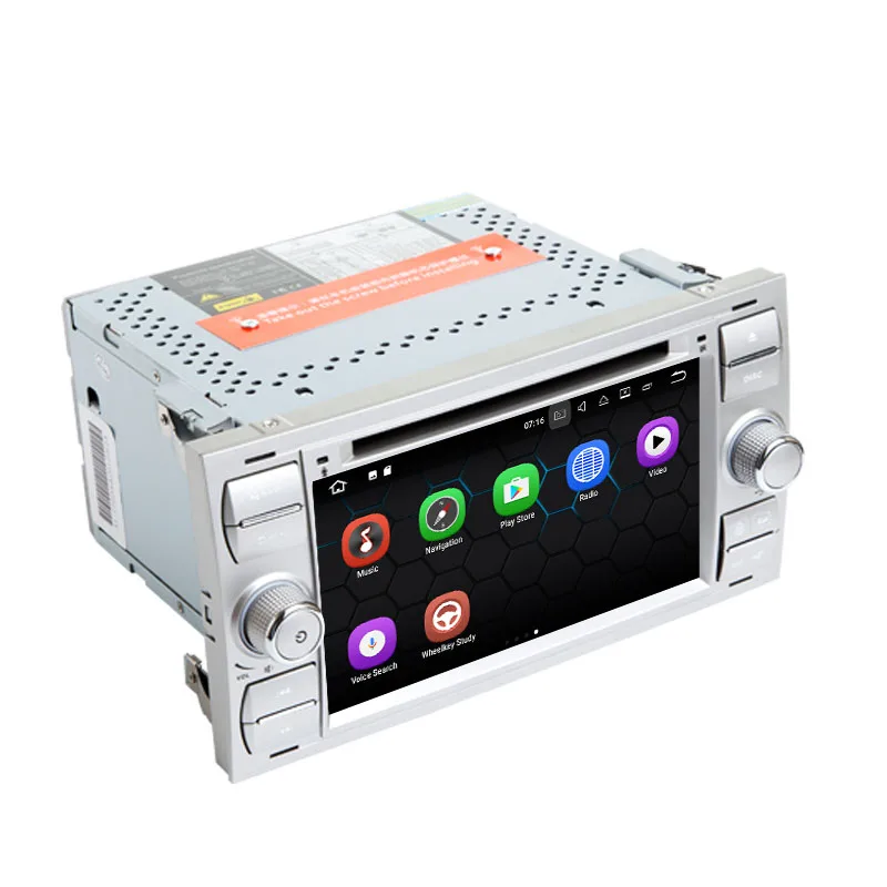 Top Android 9.0 2G RAM 32G ROM Car DVD Radio Player With GPS Navigation Multimedia For Ford Mondeo Focus Transit C-MAX S-MAX Fiesta 1
