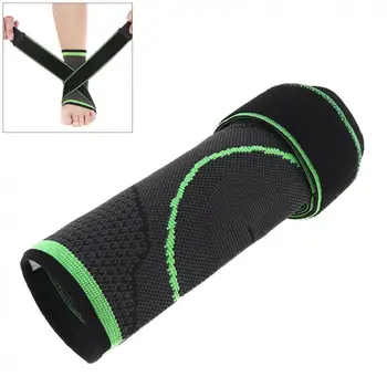 1Pcs Verstelbare Elastische Enkel Mouw Met Bandage Enkel Ondersteuning Protector Guard Voor Basketbal Gym Fitness Enkel Brace Strap