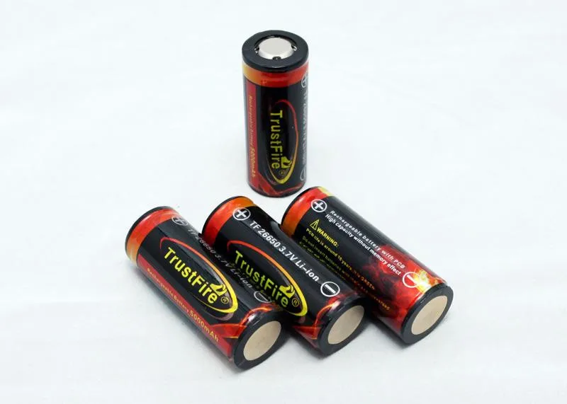 Защищенный TrustFire 26650 3,7 v 5000mah batteira с PCB литий-ионные аккумуляторы trustfire 26650 диапазон батарей