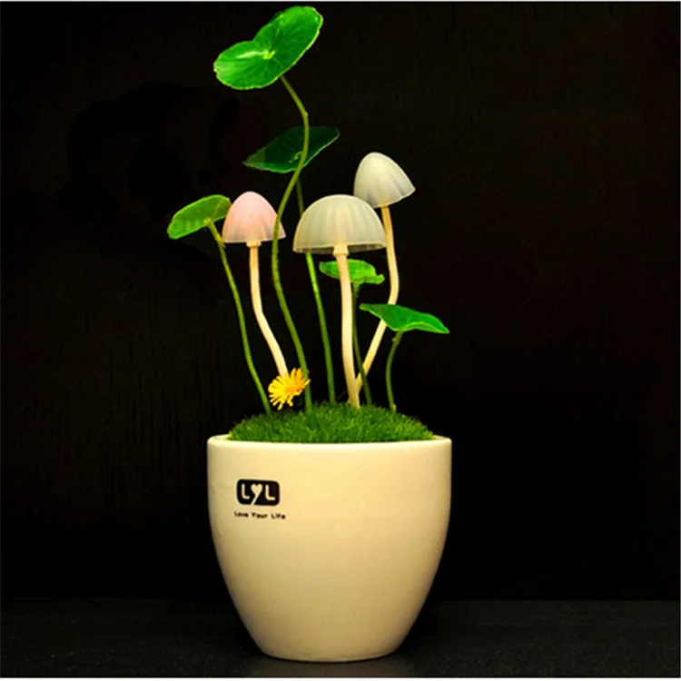 

AC120V 220V Ceramic Afanda Mushroom LED Night Light Sensor Controller Led Lamp For Home Room Decoration Lighting In EU US Plug