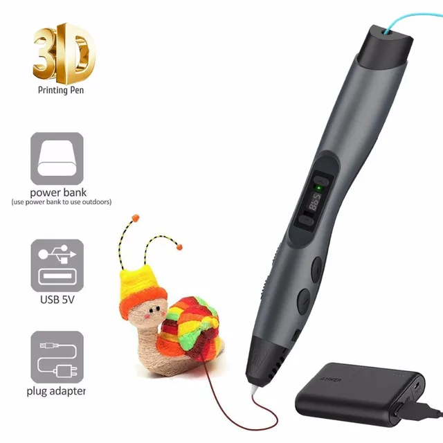 Cheap free ship 3D Printer Pen 300A  ABS PCL PLA Filament 1.75mm Consumable USB Cable Excellent Doodler SUNLU 3D Pen 3d pen