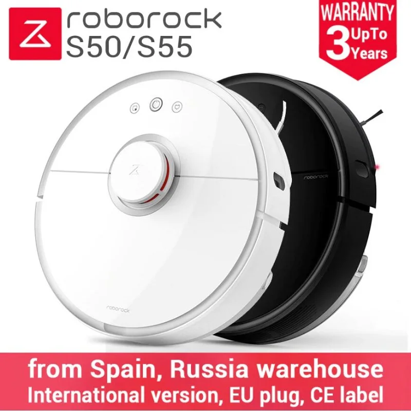 

2020 Hot Roborock S50 S55 Robot Vacuum Cleaner 2 Home Automatic Sweeping Dust Sterilize Smart Planned Washing Mopping Spanish