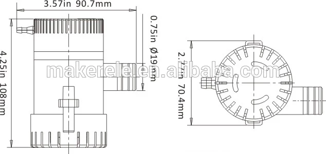 MKBP-G500-12/24 правило 500 gph насос 12/24v для дом лодка