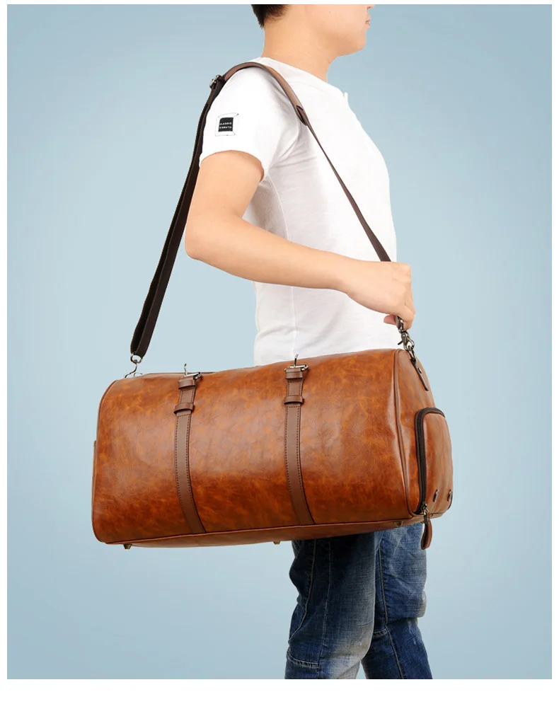 Мужская сумка из искусственной кожи для тренажерного зала, фитнеса, путешествий, сумки для женщин, багаж на выходные, сумки на плечо, водонепроницаемые большие сумки, Tas Sac De Sport XA78D