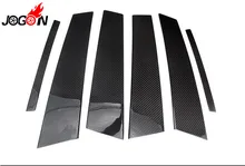 Accessori Auto Esterno In Fibra di Carbonio Reale Posti a Colonna Finestra Trim Slim Per Alfa Romeo Giulia 2016 2017 2018