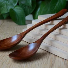 Много деревянной ложкой Bamboo Кухня Пособия по кулинарии посуда инструмент суп Teaspoon обращенной риса совок для Chirldren суп#108
