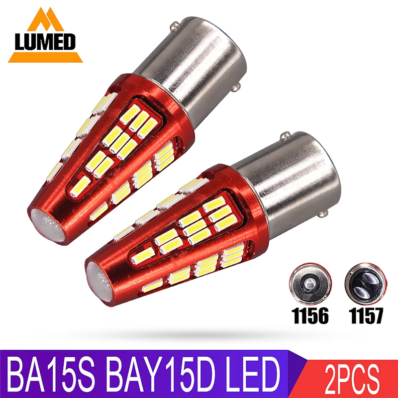 2x BA15S 1156 P21W светодиодный 48 SMD 4014 автомобиль BAY15D 1157 светодиодный Авто дневные ходовые огни, указатель поворота светильник тумана Реверсивные огни лампы