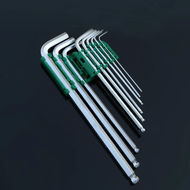 

9pcs/set Long ball hexagonal wrench set manufacturers for car repairing