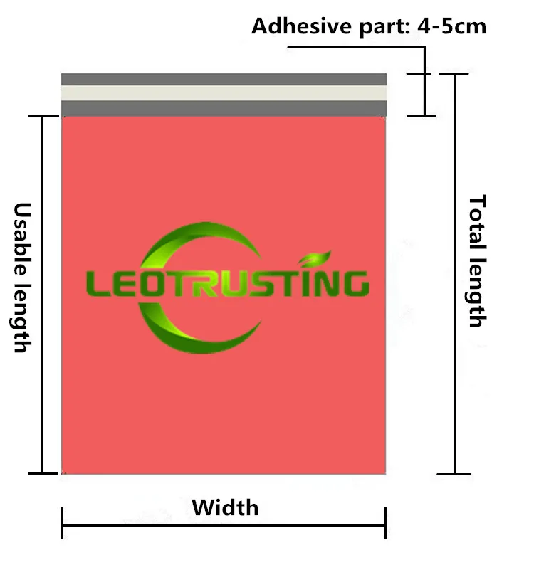 Leotrust 50 шт цветные полиэтиленовые почтовые пакеты Экспресс-коробки упаковочный конверт мешок Горячая почтовая пластиковая одежда мешок