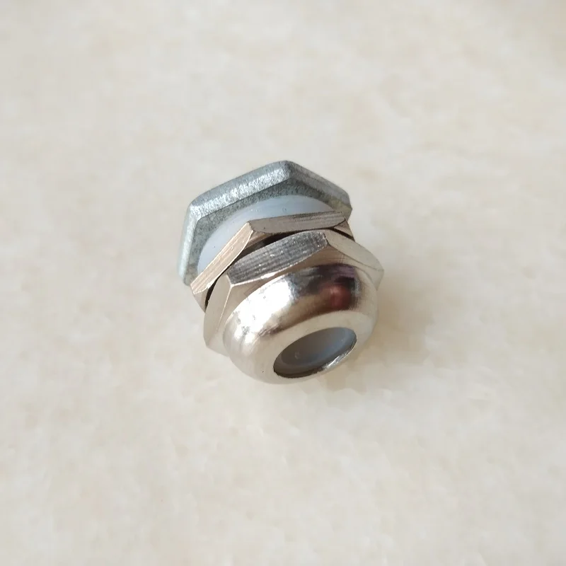 M10/M12 Nickel Plated Brass Metal Waterproof Cable Glands Connectors for Secure Wire Management 10pcs