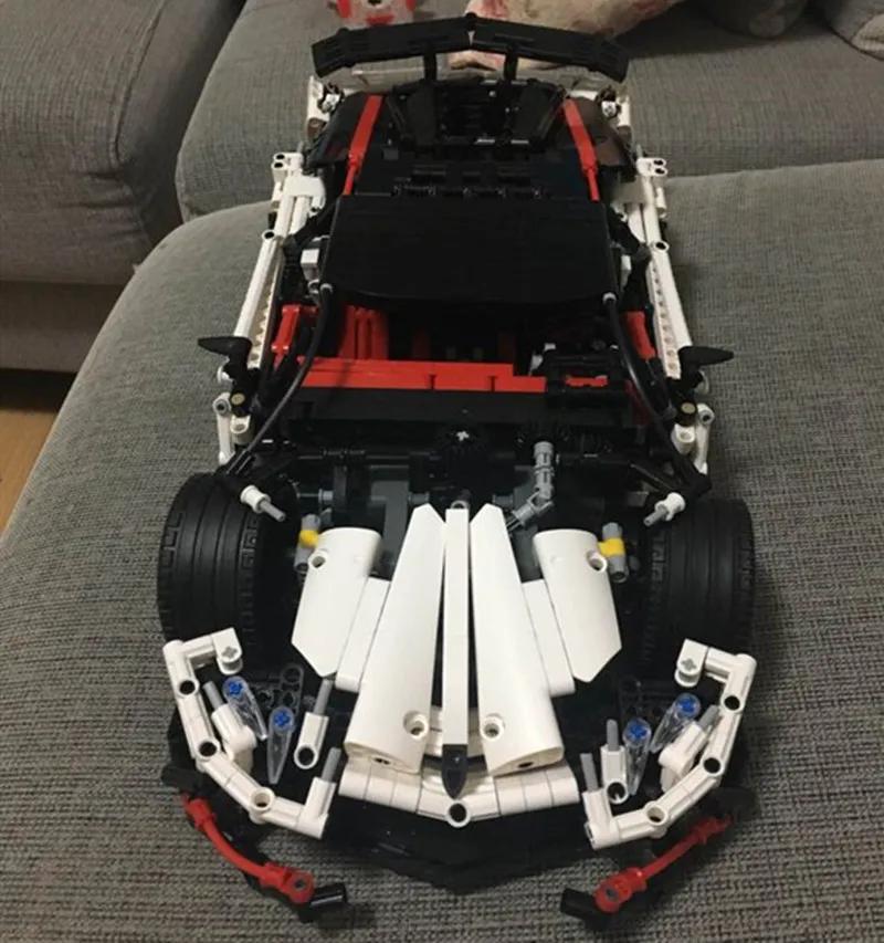 MOC Technic серия супер гоночный автомобиль MOC-3918 fit грузовик модель строительные блоки кирпичи развивающий подарок Малыш diy игрушки мальчик