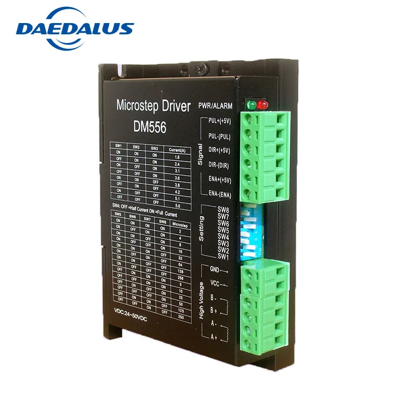 42/57/86 2 Phase Stepping Driver DM556 Stepper motor driver 5.6A 24-50VDC stepper motor driver for 3D Engraving Machine 42/57/86 2 Phase Stepping Driver DM556 Stepper motor driver 5.6A 24-50VDC stepper motor driver for 3D Engraving Machine
