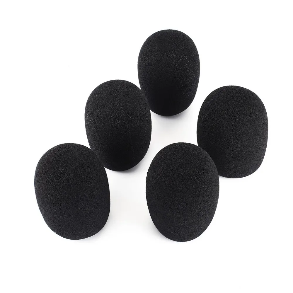 5pcs Headset Replacement Foam Microphone Cover Mic Cover Windshield Headset Wind Shield Pop Filter Mic Cover Foam